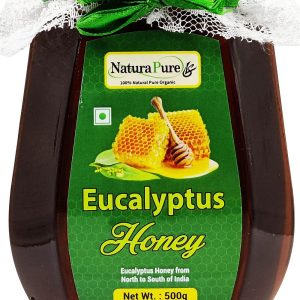 NATURAPURE LS - Raw Natural Unprocessed 100% Pure (ISO Certified) Therapeutic Eucalyptus Flower Honey (Glass Bottle) 500Grams.