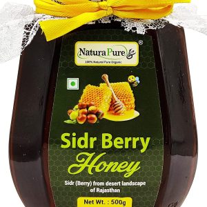 NATURAPURE LS - Raw Natural Unprocessed 100% Pure (ISO Certified) Wild berry Honey (Sidr Honey)-Unique honey from flowers of Wild Berries-Exquisite taste (Glass Bottle) 500Grams.