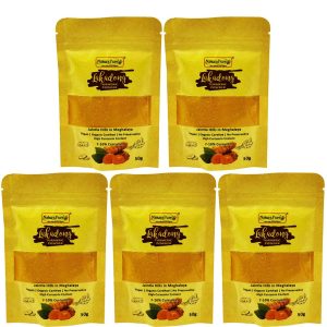 Pure Natural (ISO Certified) Lakadong Turmeric Powder, Haldi Powder High Curcumin 7-10 Percent Grown Organically Fresh Harvest 50 gram (Pack Of 5)